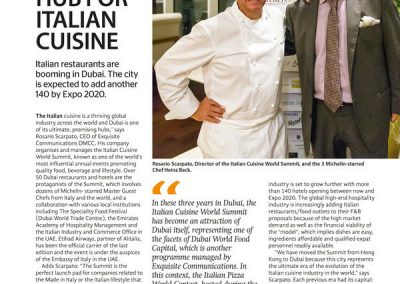2015 Dubai - intervista sul Khaleej Times principale giornale di Dubai